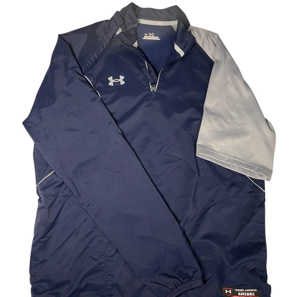 Under Armour Blue and Gray Windbreaker for Baseball